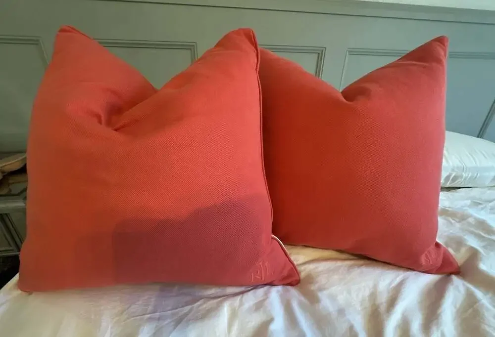 Lauren Ralph Lauren Solid Cotton Canvas Decorative Throw Pillow with RL Logo